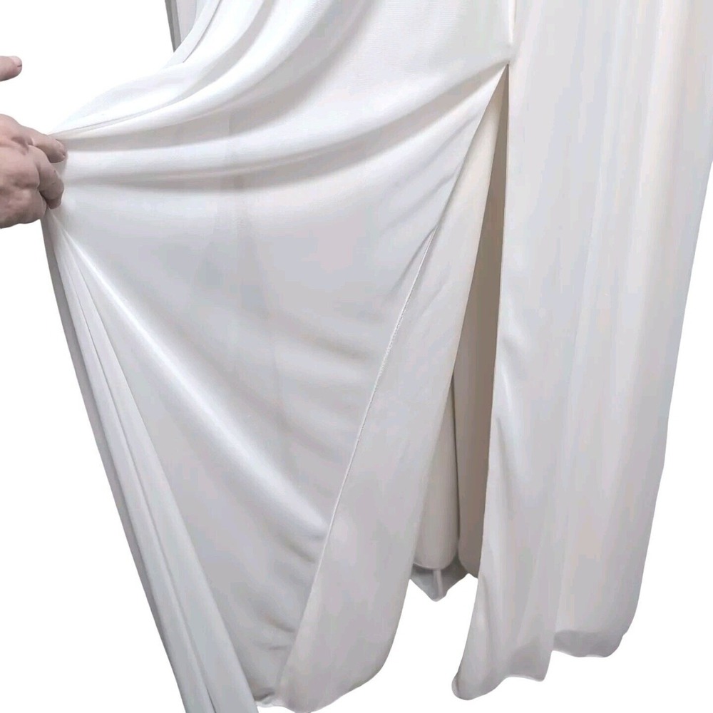 David's Bridal Wedding Dress Women's 20 Ivory‎ Lace Bodice Long Lined NEW NWT - Picture 5 of 16